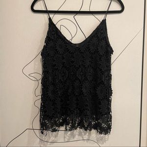 Black Lace Tank Top